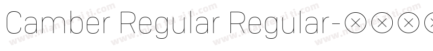 Camber Regular Regular字体转换